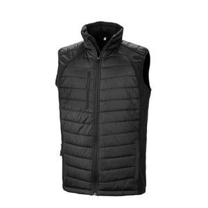Result Genuine Recycled Unisex Adult Compass Softshell Padded Vest / Black